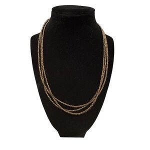 Silpada Vintage Metallic Gold Bronze Beaded Necklace
